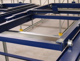 Dexion Push-back Rekken met Carts